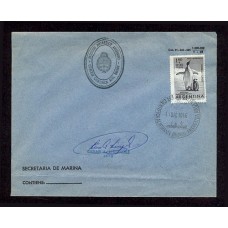 ANTARTIDA ARGENTINA 1966 SOBRE BASE BROWN FIRMADA