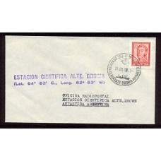 ANTARTIDA ARGENTINA 1971 MARCA ESPECIAL BASE BROWN