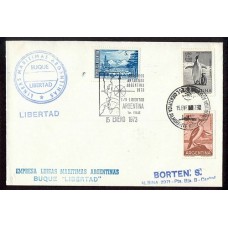 ANTARTIDA ARGENTINA 1973 SOBRE BUQUE LIBERTAD