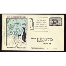 ANTARTIDA ARGENTINA 1961 SOBRE CON MARCA CORRESPONDENCIA DEVUELTA