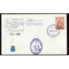 ANTARTIDA ARGENTINA 1969 VUELO ESPECIAL FIRMADO