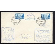 ANTARTIDA ARGENTINA 1974 SOBRE VUELO ESPECIAL FIRMADO