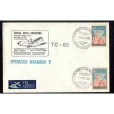 ANTARTIDA ARGENTINA 1972 SOBRE VUELO ESPECIAL