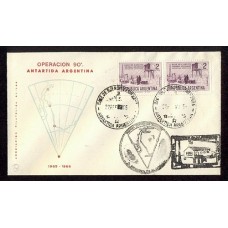 ANTARTIDA ARGENTINA 1966 SOBRE BASE ESPERANZA + MATASELLOS ESPECIALES