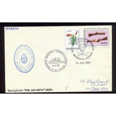 ANTARTIDA ARGENTINA 1986 SOBRE BASE SAN MARTIN FIRMADA AL DORSO