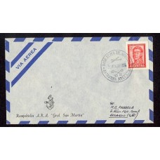 ANTARTIDA ARGENTINA 1968 SOBRE OFICIAL DEL ROMPEHIELOS SAN MARTIN BASE MATRIENZO