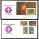 BOY SCOUT GRENADA GRENADINES 1988 SERIE COMPLETA DE ESTAMPILLAS SCOUTS + HOJA BLOQUE EN 2 SOBRES PRIMER DIA