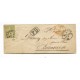 SUIZA 1858 PLIEGO CIRCULADO A FRANCIA CON MATASELLO SOLOTHURN, ESTAMPILLA DE 40 RAPPEN