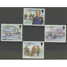 BRITISH ANTARCTIC TERRITORY SERIE COMPLETA DE ESTAMPILLAS MINT MILITARES BARCO