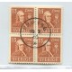 SUECIA 1939 Yv. 276c CUADRO CON DOS PAREJAS DE ESTAMPILLAS USADAS 100 Euros