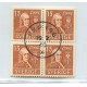 SUECIA 1939 Yv. 276c CUADRO CON DOS PAREJAS DE ESTAMPILLAS USADAS 100 Euros