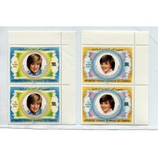 LADY DIANA COMORES SERIE COMPLETA DE ESTAMPILLAS MINT