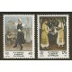 TEMA EUROPA 1981 CHIPRE SERIE COMPLETA DE ESTAMPILLAS NUEVAS MINT BAILES TRAJES TIPICOS