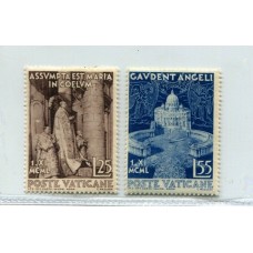 VATICANO 1951 Yv. 161/2 SERIE COMPLETA DE ESTAMPILLAS NUEVAS CON GOMA 18 EUROS