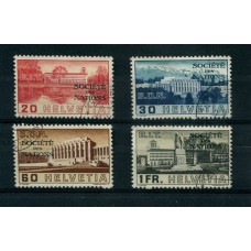 SUIZA SERVICIO Yv. 159/62 SERIE COMPLETA DE ESTAMPILLAS USADAS 20 EUROS