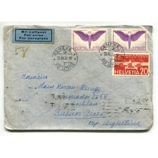 SUIZA 1936 SOBRE CORREO AEREO CIRCULADO A LA ARGENTINA