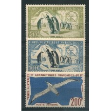 018 TAAF ANTARTIDA FRANCESA NUEVO MINT Yv. A 2/4  DE LUJO  164 Euros  SERIE COMPLETA AVES PINGÜINO  #  42468