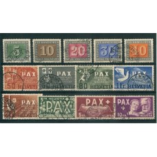 SUIZA 1945 LA EMBLEMATICA SERIE COMPLETA PAX DE LUJO 800 EUROS