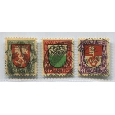 SUIZA 1919 Yv. 173/5 SERIE COMPLETA DE ESTAMPILLAS USADAS 35 EUROS