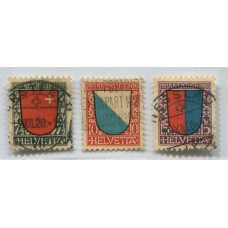 SUIZA 1920 Yv. 176/8 SERIE COMPLETA DE ESTAMPILLAS USADAS 33 EUROS