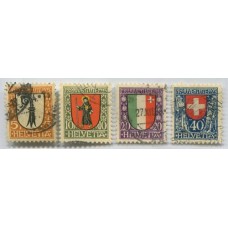 SUIZA 1923 Yv. 192/5 SERIE COMPLETA DE ESTAMPILLAS USADAS 60 EUROS