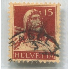 SUIZA 1924 Yv. 201a ESTAMPILLA USADA VARIEDAD PAPEL GAUFRE RARA 50 EUROS