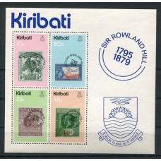 KIRIBATI ESTAMPILLAS SOBRE ESTAMPILLAS HOJA BLOCK NUEVA MINT