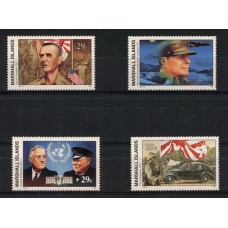 SEGUNDA GUERRA MUNDIAL MILITARES AVIONES MARSHALL SERIE COMPLETA DE ESTAMPILLAS MINT