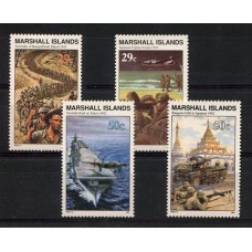 SEGUNDA GUERRA MUNDIAL MILITARES BARCOS AVIONES MARSHALL SERIE COMPLETA DE ESTAMPILLAS MINT