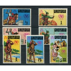 ROBIN HOOD CUENTOS GRENADA SERIE COMPLETA DE ESTAMPILLAS MINT