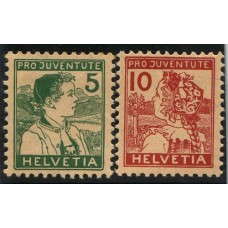 SUIZA 1915 Yv. 149/50 SERIE COMPLETA DE ESTAMPILLAS NUEVAS HERMOSA 123,50 EUROS