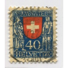 SUIZA 1921 Yv. 187 ESTAMPILLA USADA 45 EUROS