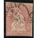 SUIZA 1854 Yv. 28 ESTAMPILLA USADA 50 EUROS