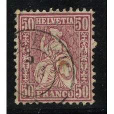 SUIZA 1881 Yv. 56 ESTAMPILLA USADA RARA 275 EUROS