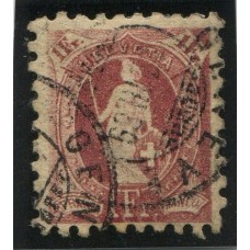 SUIZA 1882 Yv. 85 ESTAMPILLA USADA DENTADO 9 1/2 RARA 90 EUROS