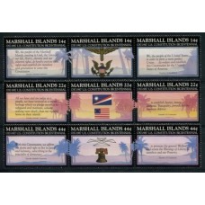 MARSHALL SERIE COMPLETA DE ESTAMPILLAS MINT BICENTENARIO CONSTITUCION DE EE. UU.