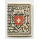 SUIZA 1850 Yv. 13 ( Zu. 13II ) ESTAMPILLA ORIGINAL USADA RARISIMA Y DE LUJO 2500 EUROS