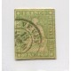 SUIZA 1854 Yv. 30 ESTAMPILLA USADA COLOR VERDE AMARILLO 75 EUROS