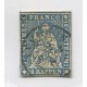 SUIZA 1854 Yv. 27b ESTAMPILLA USADA PAPEL MEDIANO FILAMENTO VERDE 100 EUROS
