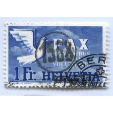 SUIZA 1945 Yv. 413 ESTAMPILLA USADA DE LA SERIE PAX 65 EUROS