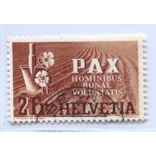 SUIZA 1945 Yv. 414 ESTAMPILLA USADA DE LA SERIE PAX 135 EUROS