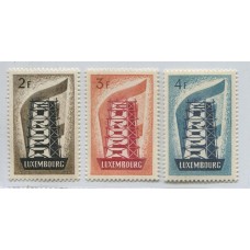 TEMA EUROPA 1956 LUXEMBURGO SERIE COMPLETA DE ESTAMPILLAS NUEVAS 175 EUROS (MINT 600) HERMOSAS Y DE LUJO