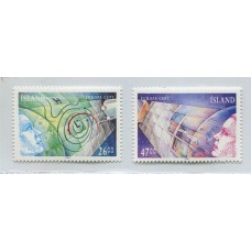 TEMA EUROPA 1991 ISLANDIA SERIE DE ESTAMPILLAS NUEVAS MINT COHETERIA ESPACIO