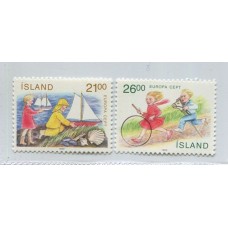 TEMA EUROPA 1989 ISLANDIA SERIE DE ESTAMPILLAS NUEVAS MINT 12.50 EUROS