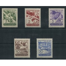 YUGOSLAVIA 1950 Yv. AEREO 27/31 SERIE COMPLETA DE ESTAMPILLAS NUEVAS CON GOMA 37.50 EUROS