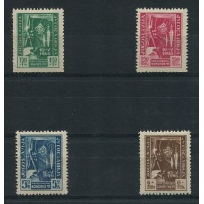 YUGOSLAVIA 1946 Yv. 445/8 SERIE COMPLETA DE ESTAMPILLAS NUEVAS CON GOMA 30 EUROS