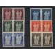 YUGOSLAVIA 1945 Yv. 434/9 A+B SERIE COMPLETA DE ESTAMPILLAS NUEVAS CON GOMA SE-TENANT 72 EUROS