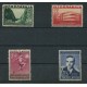 YUGOSLAVIA 1938 Yv. 222/5 SERIE COMPLETA DE ESTAMPILLAS NUEVAS CON GOMA 10 EUROS