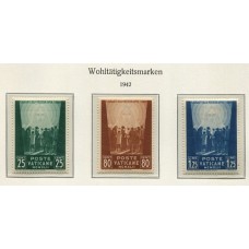 VATICANO 1942 Yv. 95/7 SERIE COMPLETA DE ESTAMPILLAS NUEVAS MINT