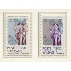 VATICANO 1984 Yv. 749/50 SERIE COMPLETA DE ESTAMPILLAS NUEVAS MINT